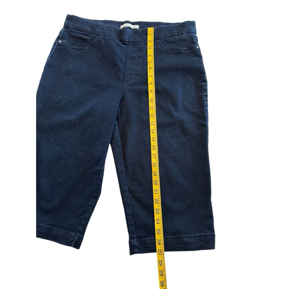 Gloria Vanderbilt Khaki Unltd Capri Pants Women's 14 Blue Stretch Karoline Egypt - Picture 8 of 12